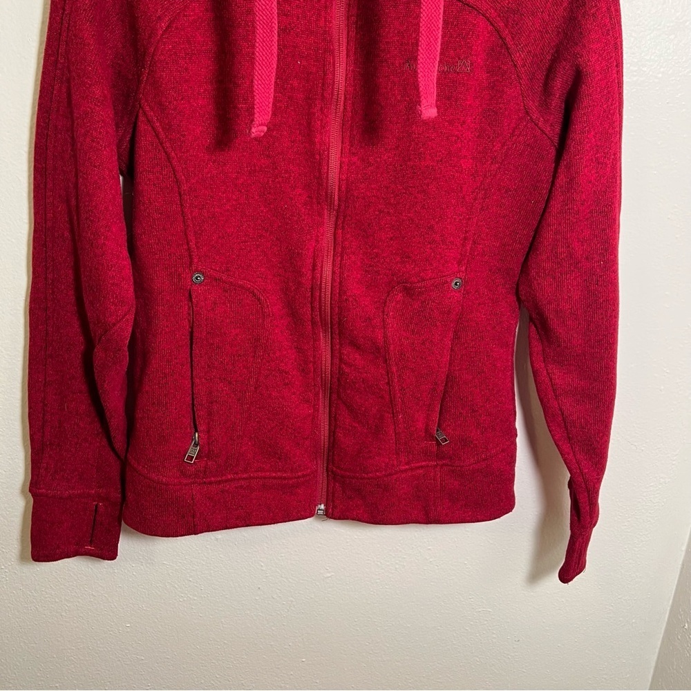 Avalanche Full Zip Sweater Jacket Red Marled - image 5
